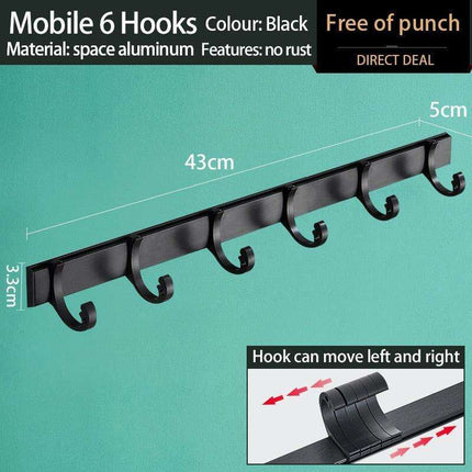 Space-Saving Aluminum Hook Organizer: Efficient and Stylish Storage for Any Room