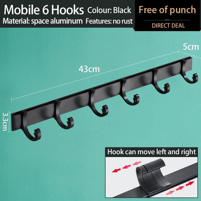 Space-Saving Aluminum Hook Organizer: Efficient and Stylish Storage for Any Room