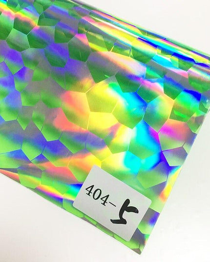 Iridescent Football Pattern PVC Jelly Vinyl Fabric - Ideal for Creative Projects