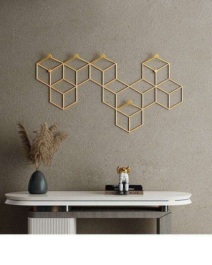 Elegant Wrought Iron Entryway Organizer - Chic Storage for Hats and Apparel