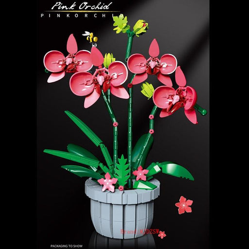 Enchanted Orchid Bonsai Building Block Kit for Home Decor