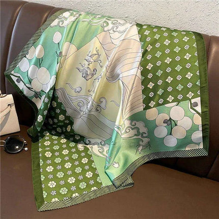 Elegant 70x70CM Printed Polyester Scarf for Timeless Style