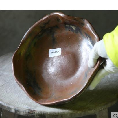 Serenity Zen Garden Handcrafted Wood-Fired Pottery Platter - Rustic Artisan Dinnerware