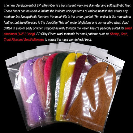 Vivid Synthetic Hair Fly Tying Material - High-Quality Fiber for Authentic Fly Designs