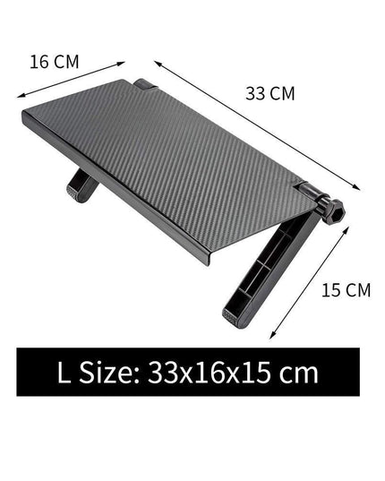 Versatile Adjustable Desktop Stand with Integrated Media Organizer in Chic Black or White