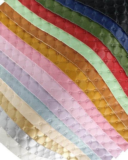 Elegant Crimson Red Premium Synthetic Leather Crafting Fabric - 30x135cm