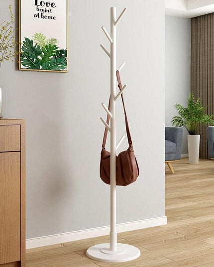 Chic Botanica Freestanding Wooden Coat Rack - Elegant Organizer for Jackets, Hats, and Bags