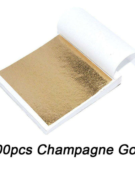 Vibrant 100-Pack Gold and Silver Metallic Foil Craft Paper Sheets