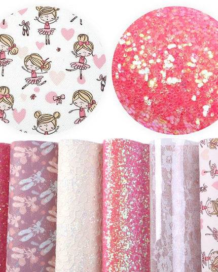 Elegant Pink Lychee Glitter Faux Leather Craft Sheets for Stunning DIY Projects