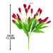 21-Piece Pink Mini Tulip Silk Flower Bouquet - Artificial Floral Arrangement