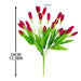 Sunny Yellow Tulip Silk Flower Bouquet - 21 Realistic Artificial Blooms for Elegant Home Decor