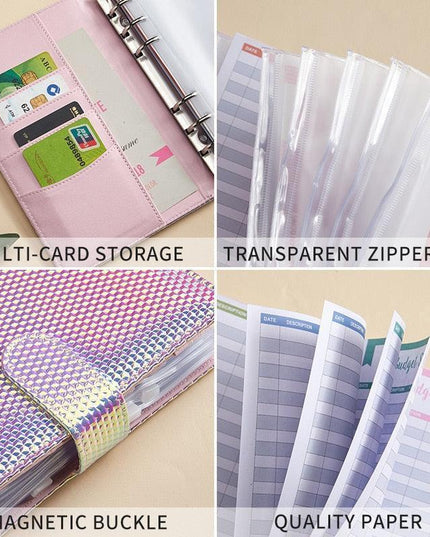 Chic A6 Budget Planner with Stylish Zip Pockets for Effortless Financial Management 📔🔖