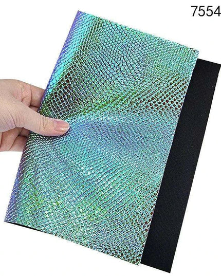 Iridescent Python Scale Holographic PU Fabric - Unleash Your Creative Potential