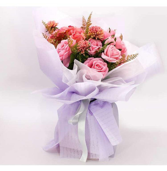 Elegant Floral Lettering Gift Wrap Set for Mother's Day: 20 Waterproof Sheets