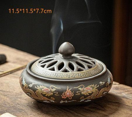 Zen Serenity: Handcrafted Ceramic Incense Holder for Tranquility