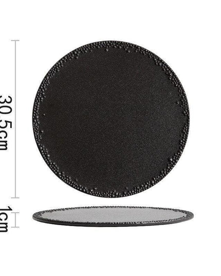 Sophisticated Pearl Point Ceramic Plate Collection for Elegant Dining