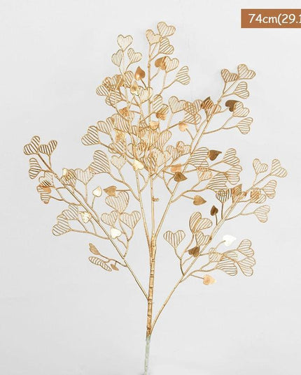 Radiant Golden Faux Botanicals for Home Décor and Celebrations