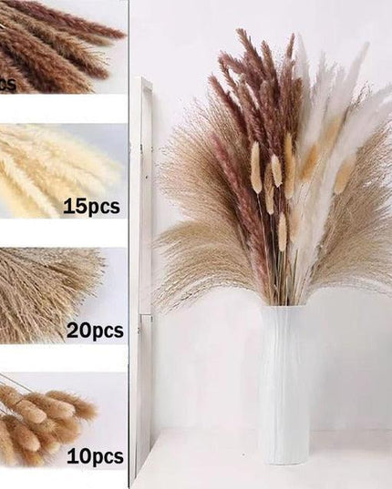 Bohemian Chic: Exquisite Palm Leaf and Pampas Grass Decor for Home and Weddings