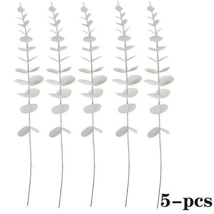 Set of 10 Realistic Eucalyptus Leaf Stems - Perfect for Home and Wedding Decor