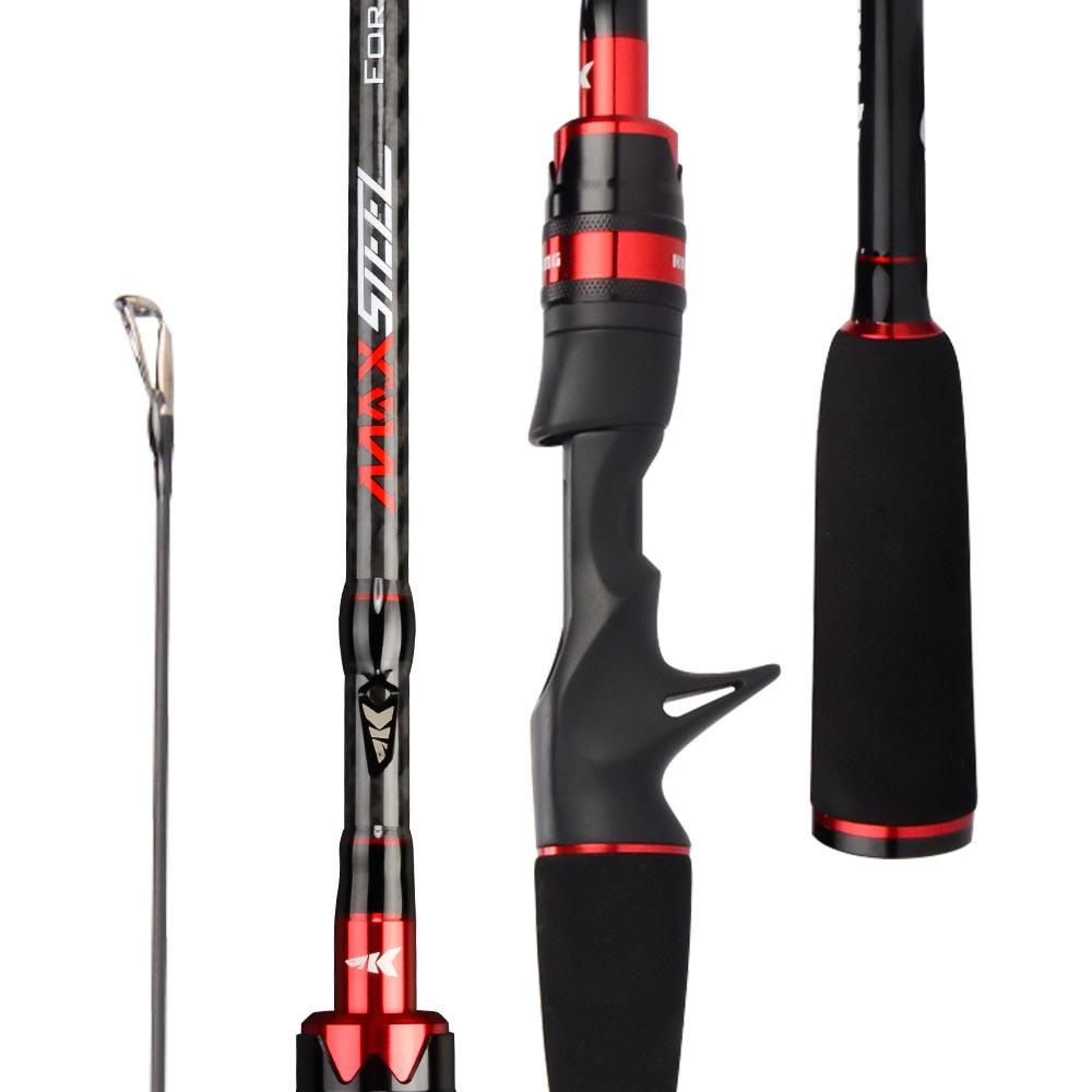 KastKing Max Steel Rod Carbon Spinning Casting Fishing Rod with 1.80m 2.13m 2.28m 2.4m Baitcasting Rod for Bass Pike Fishing-Sports & Outdoors›Hunting & Fishing›Fishing›Rod & Reel Combos›Spinning Combos-Très Elite-Spinning(1.80m-UL-L)-China-Très Elite