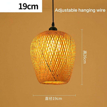 Sustainable Bamboo Chandelier Pendant Light - Stylish Illumination for Dining Areas
