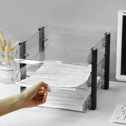 Multi-Layered A4 File Organizer and Bookshelf - Essential Office Storage Solution