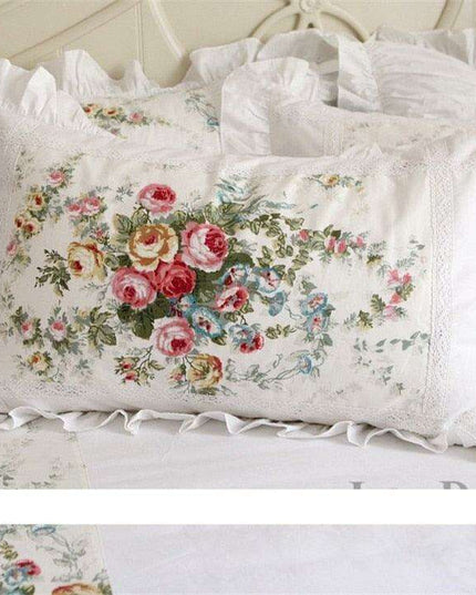 Luxurious European-Style White Satin Lace Pillowcase Set - Infuse Your Bedroom with Elegance