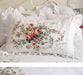 European Luxe Collection: 2-Piece White Satin Lace Ruffle Pillow Cover Set
