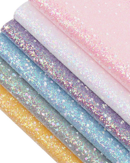Iridescent Rainbow Glitter Vinyl Crafting Roll - Creative Shimmer Kit