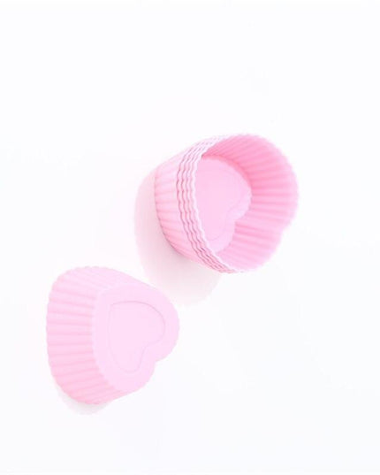 6-Pack Non-Stick Silicone Round Baking Molds for Cupcakes and Muffins