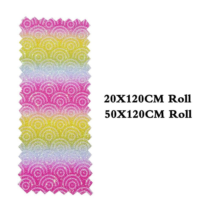 Rainbow Glitter Faux Leather Crafting Roll - Sparkle Your Imagination