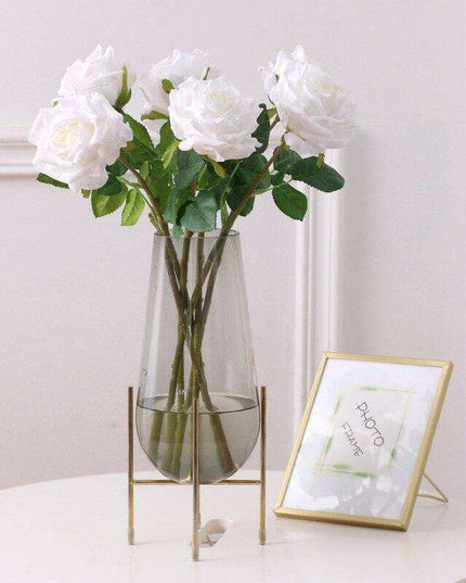Elegant Pink and White Faux Roses for Stylish Home and Event Arrangements