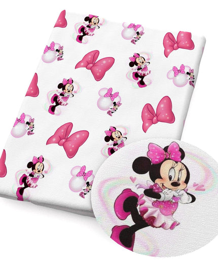Elegant Minnie Mouse Faux Leather Crafting Sheet - Transform Your Projects