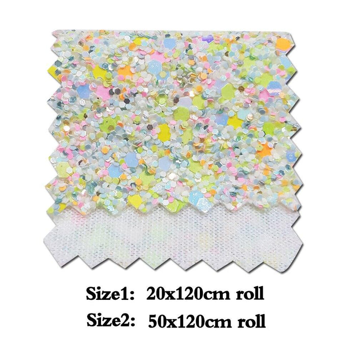 Chunky Glitter Fabric Roll: Creative Crafting Sparkle