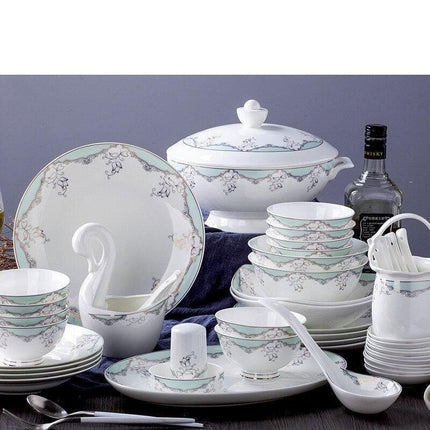 Opulent European Botanica Dining Ensemble - Exquisite Tableware for Memorable Gatherings
