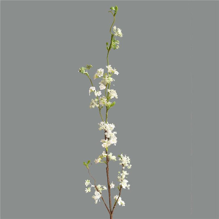 Snow Willow Silk Floral Branch - 100cm Length - Elegant Home Décor Accent