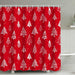Festive Snowflake Christmas Shower Curtain Set with Waterproof Finish