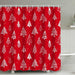 Festive Snowflake Christmas Shower Curtain Set with Waterproof Finish