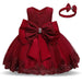Elegant Red Tutu Princess Dress for Girls
