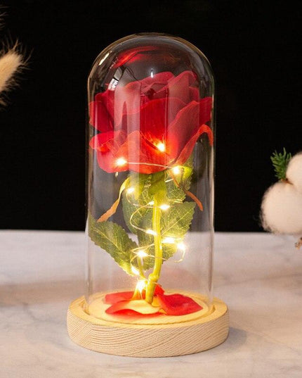 Elegant Simulated Rose Glass Dome - A Touch of Luxury for Your Home