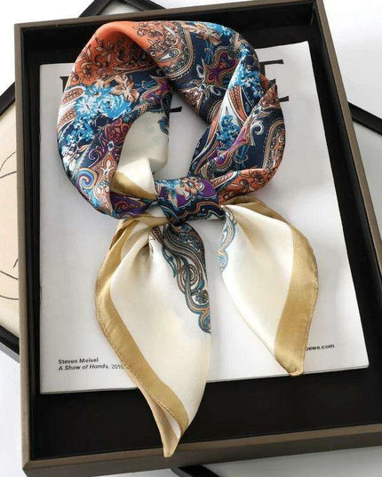 Elegant Leopard Print Silk Scarf - Premium Women's Fashion Accessory
