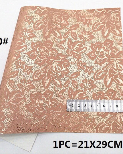 Sparkling Rose Gold Glitter Leather Crafting Sheet - Transform Your DIY Projects with Elegance