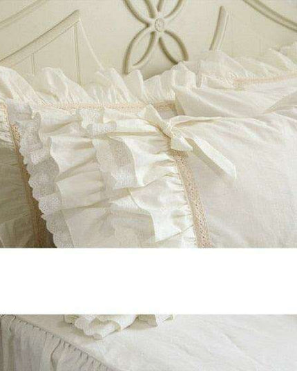 Luxurious European-Style White Satin Lace Pillowcase Set - Infuse Your Bedroom with Elegance