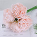 5pcs Silk Peony Artificial Flowers Rose Wedding Home DIY Decor