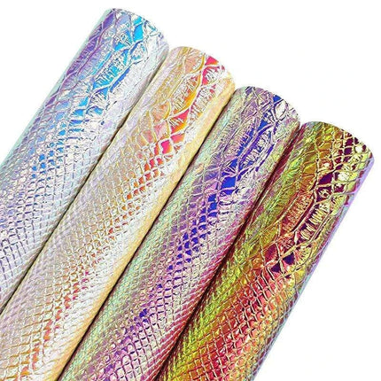 Neon Iridescent Snakeskin Leather Craft Roll - Your Ultimate DIY Game Changer