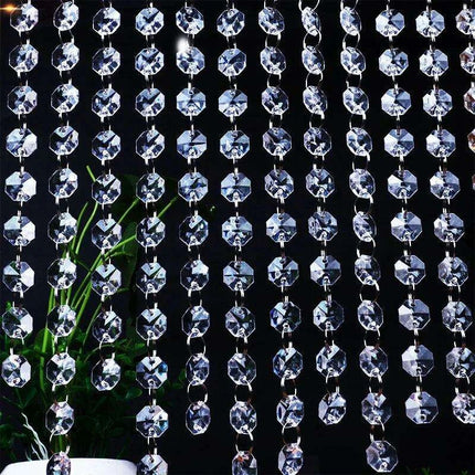 Radiant Diamond Sparkle Acrylic Bead Room Divider for Elegant Home Decor