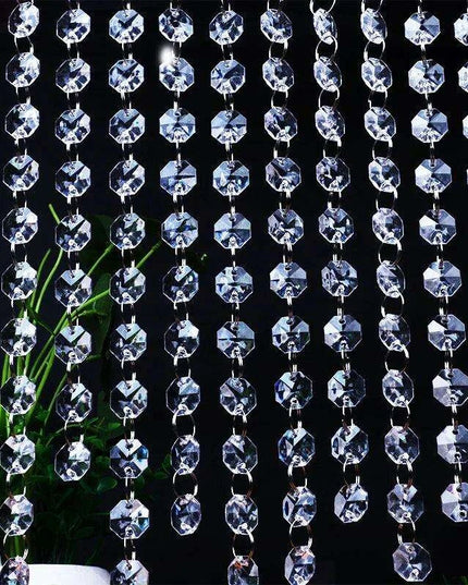 Radiant Diamond Sparkle Acrylic Bead Room Divider for Elegant Home Decor