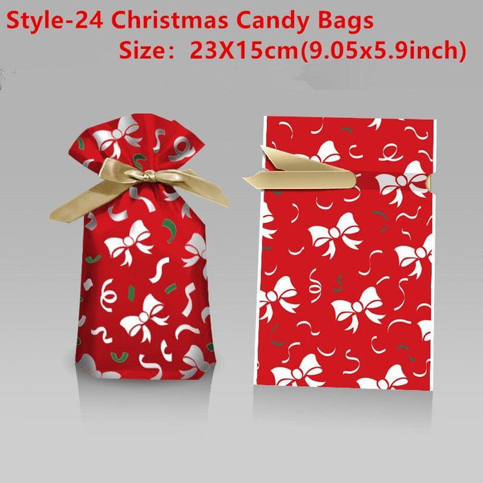 Santa's Joyful Holiday Candy Gift Bag Collection - Set of 5