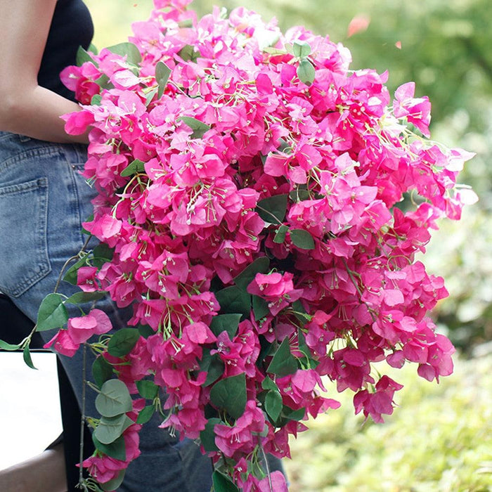 100CM Silk Bougainvillea Glabra Artificial Flowers - Premium Floral Decor for Home and Events