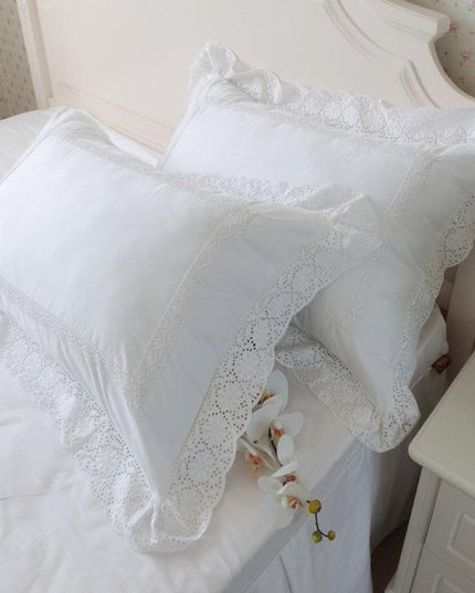 Elegant Ivory Ruffled Waterproof Faux Suede Pillowcase Collection